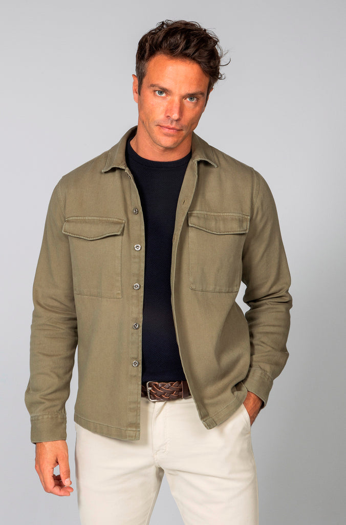 Sobrecamisa Tintada Doble Bolsillo Kaki