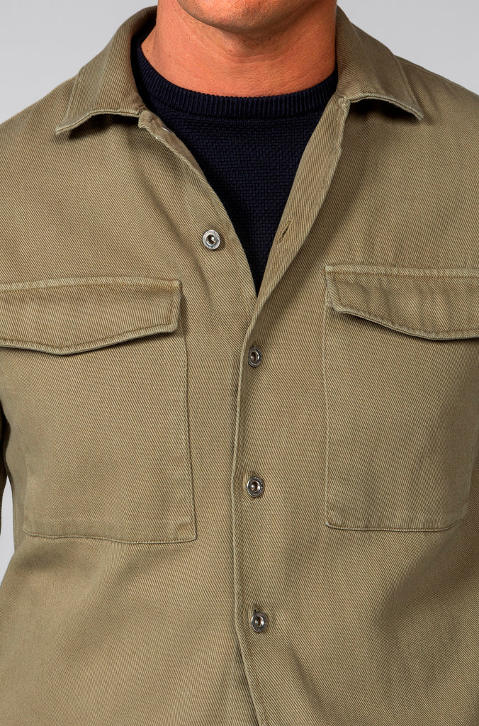 Sobrecamisa Tintada Doble Bolsillo Kaki