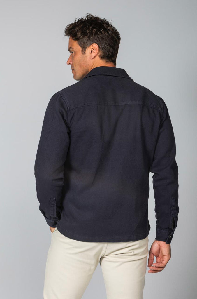 Sobrecamisa Tintada Doble Bolsillo Marino