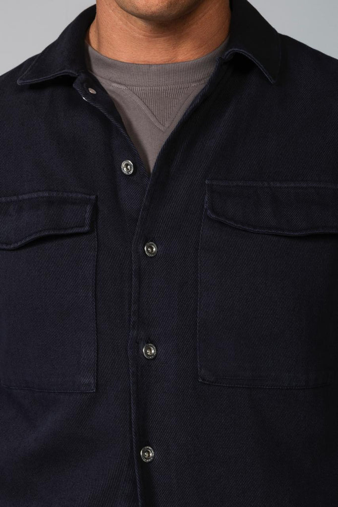 Sobrecamisa Tintada Doble Bolsillo Marino