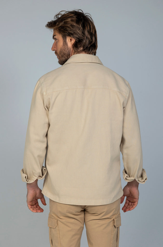 Sobrecamisa Tintada doble bolsillo Beige