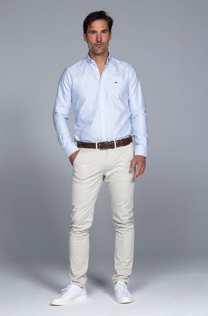 Camisa Oxford Rayas Azules