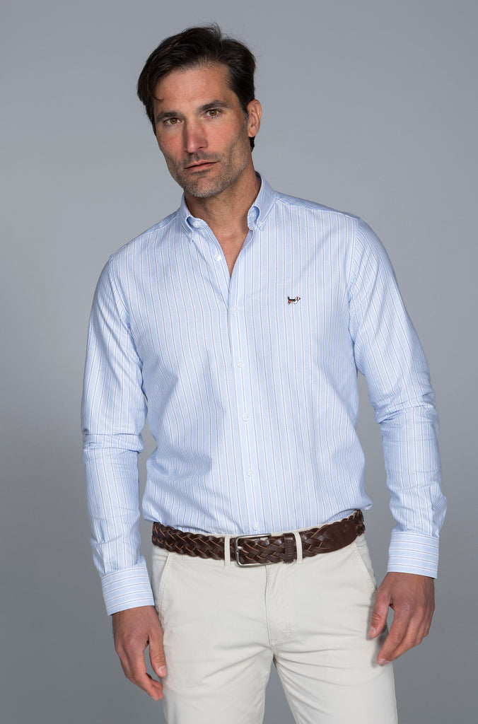 Camisa Oxford Rayas Azules