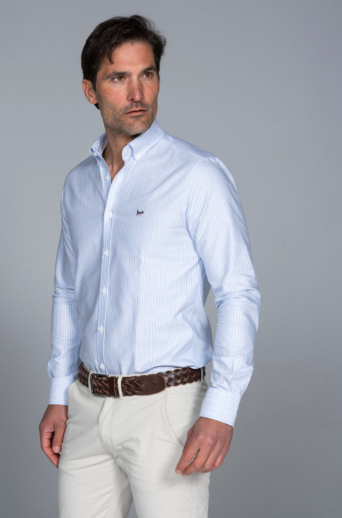 Camisa Oxford Rayas Azules