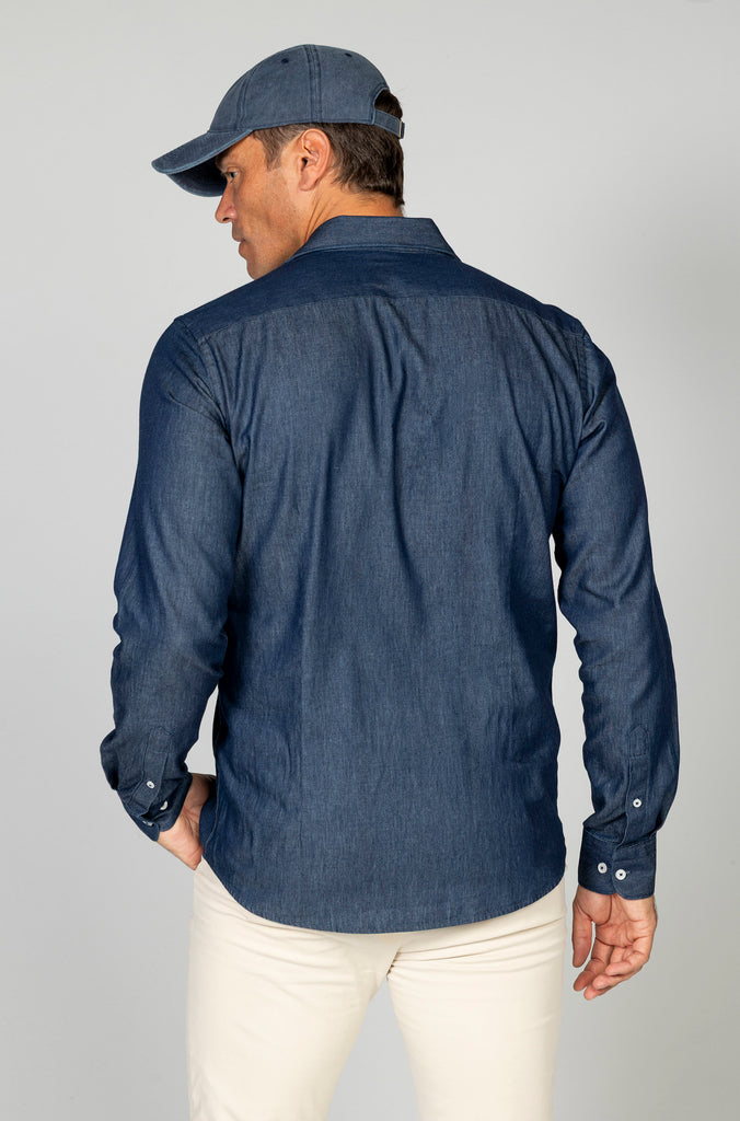 Camisa Lavada Índigo Marino