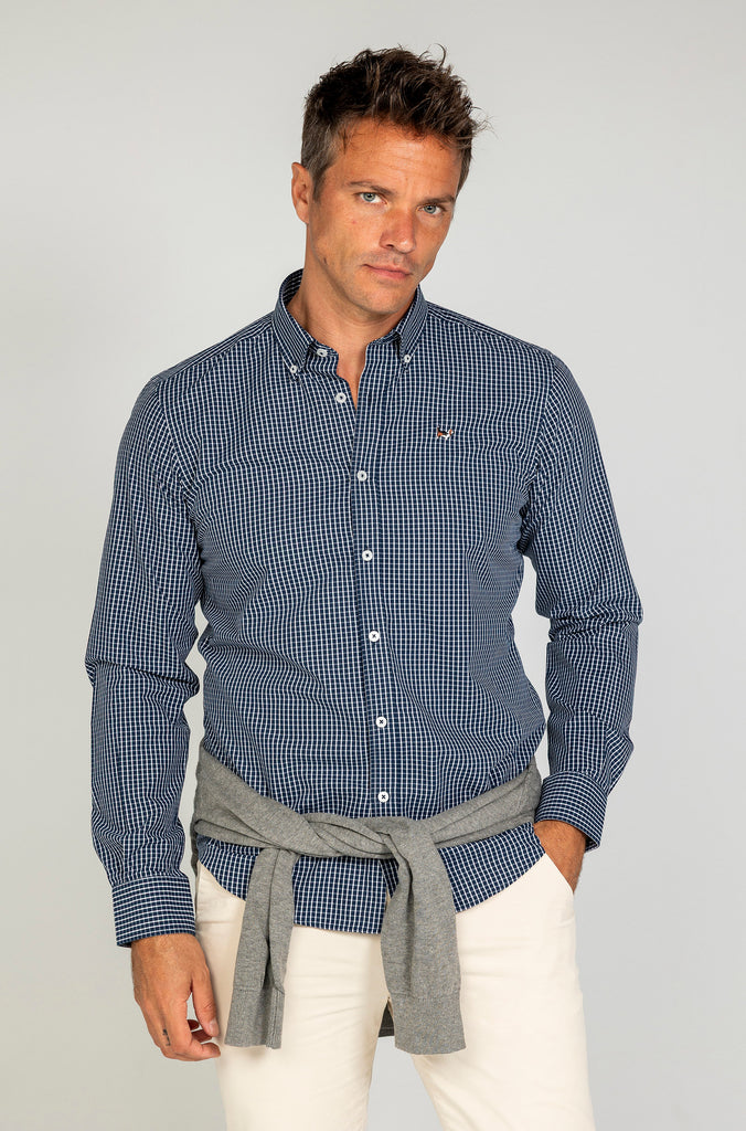 Camisa minicuadro fondo marino