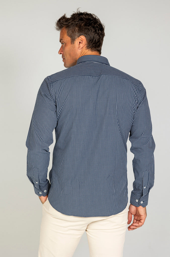 Camisa minicuadro fondo marino