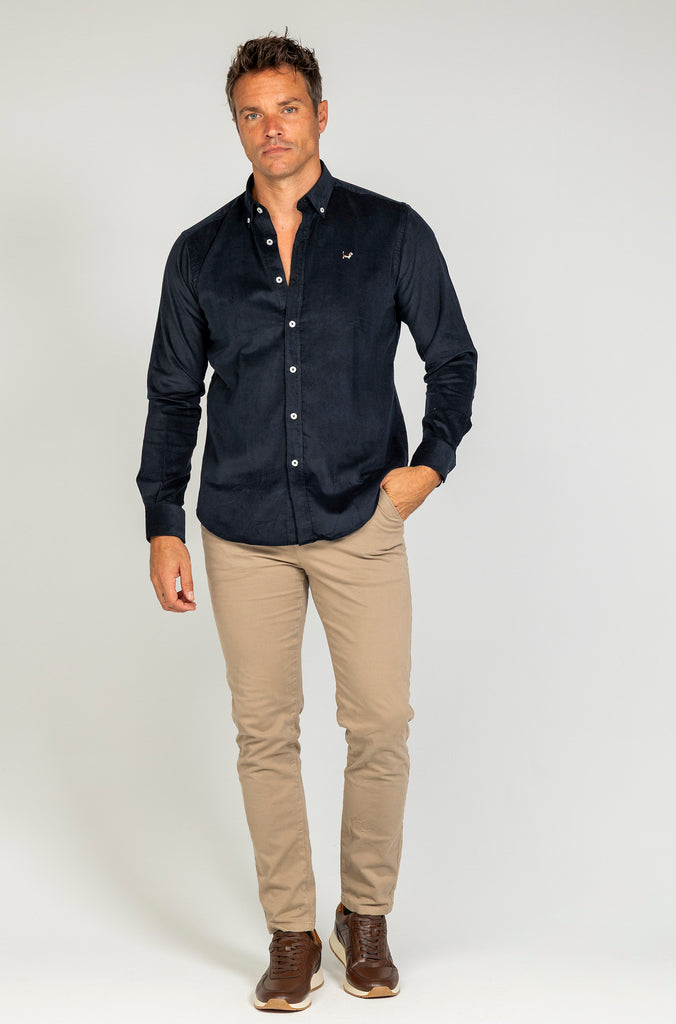 Camisa micropana marino
