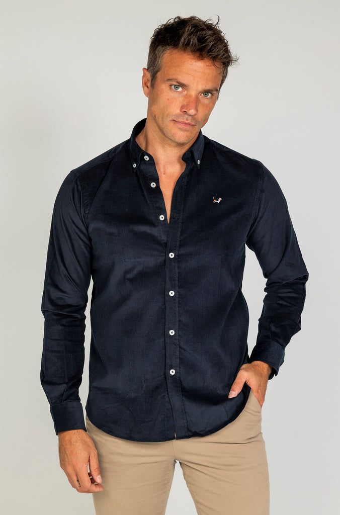 Camisa micropana marino