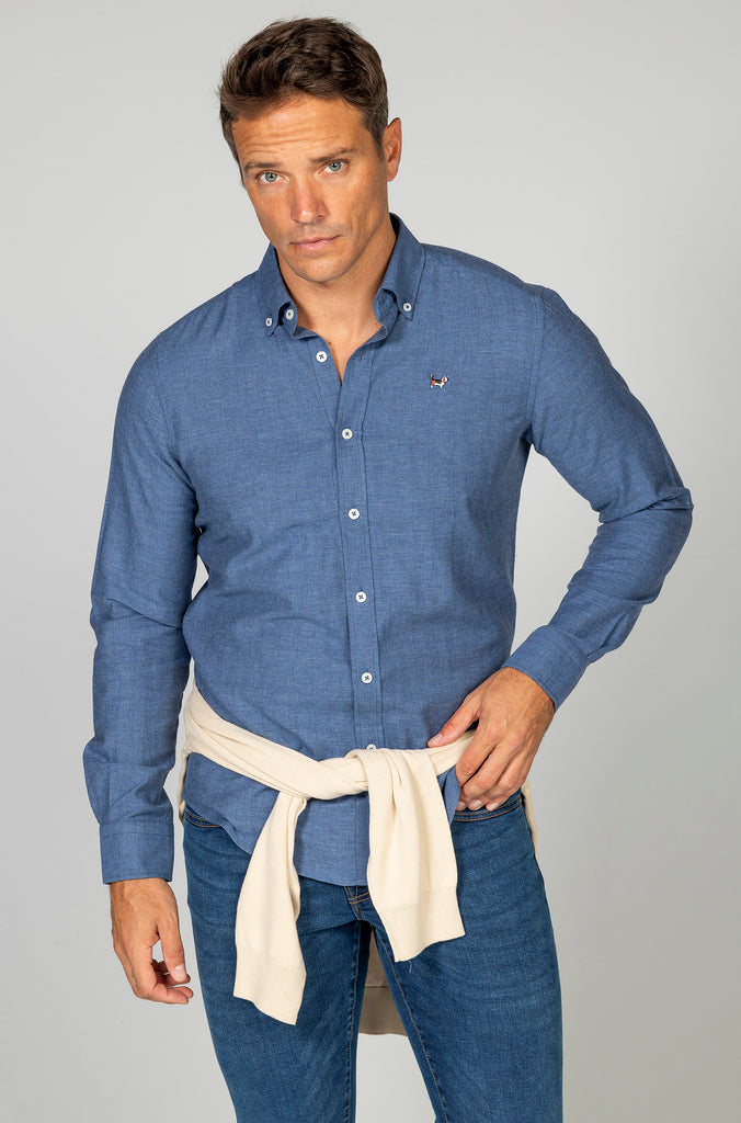 Camisa viella espiga azul
