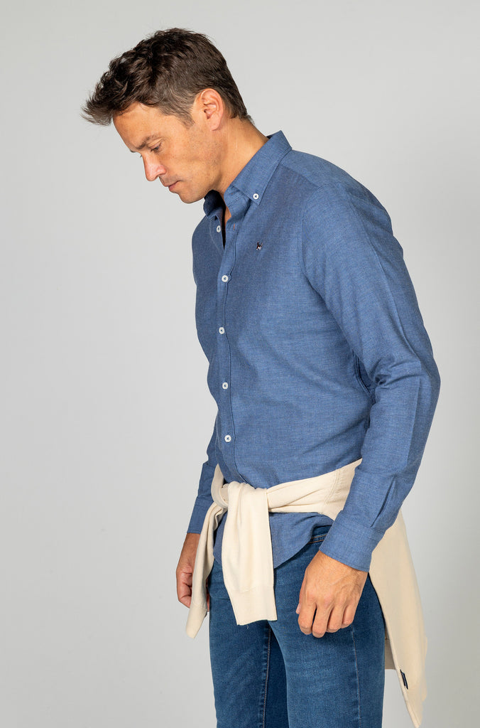Camisa viella espiga azul