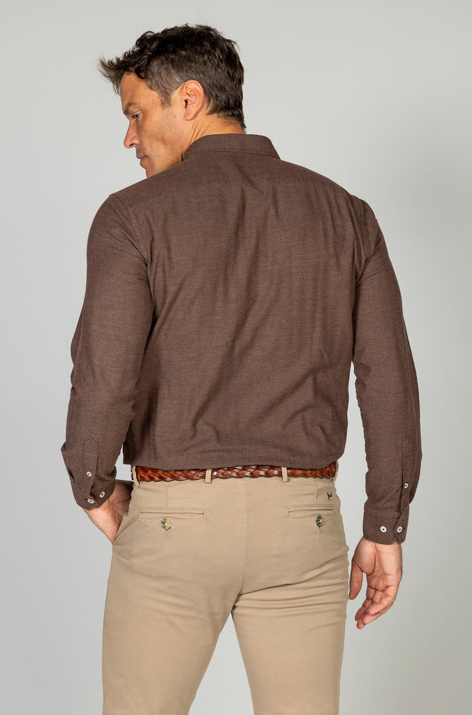 Camisa viella espiga marrón