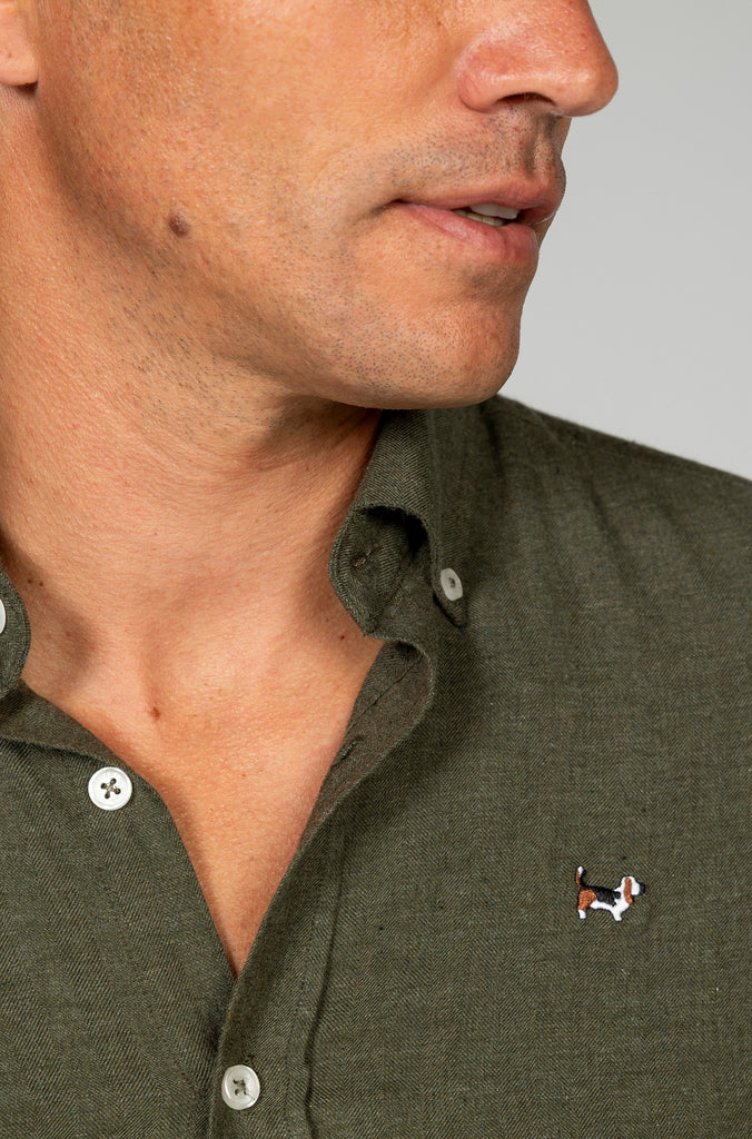 Camisa viella espiga verde