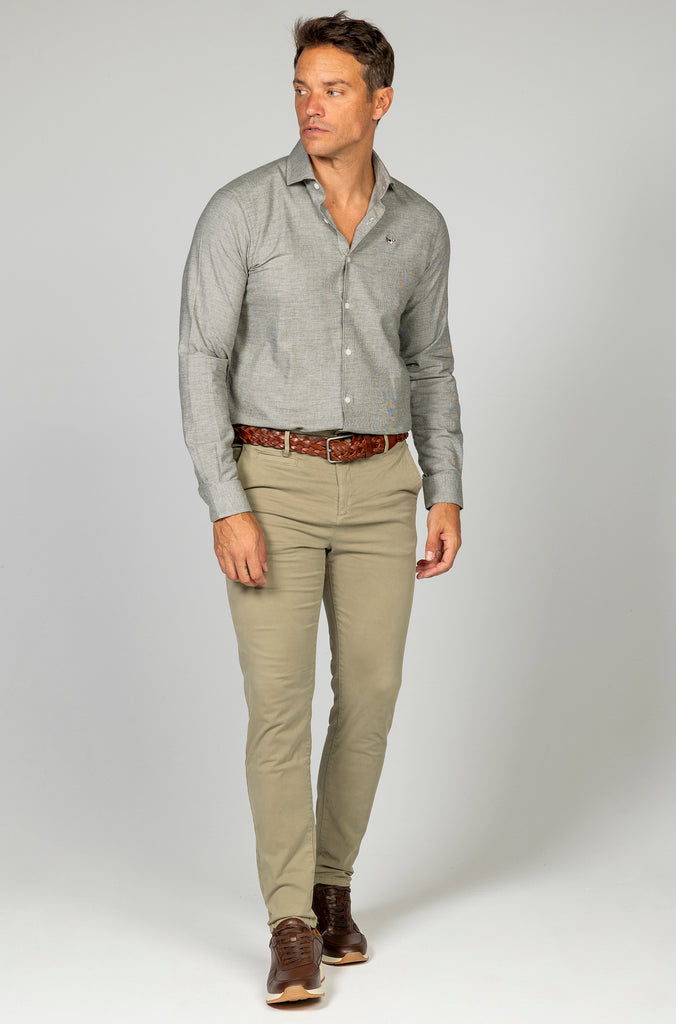Camisa franela pata de gallo verde