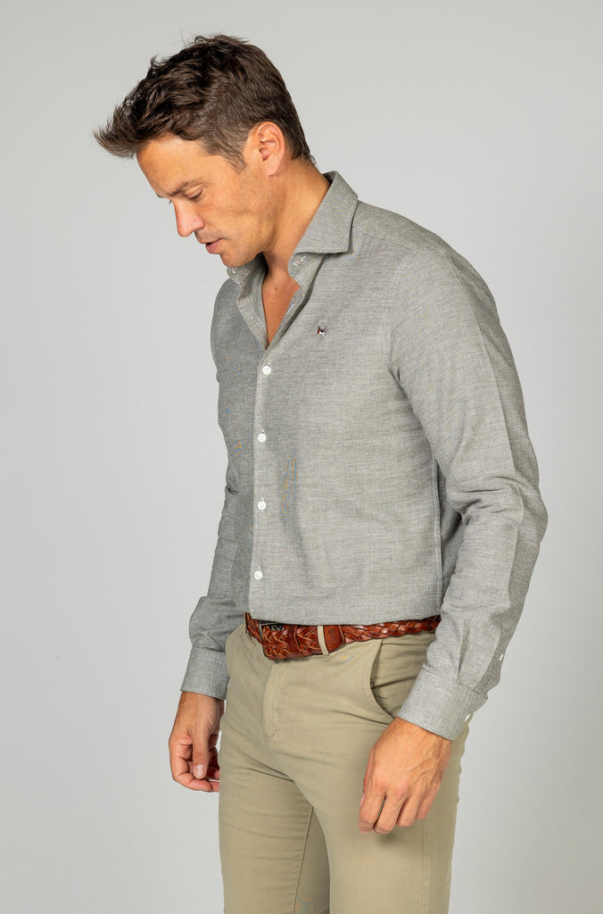 Camisa franela pata de gallo verde