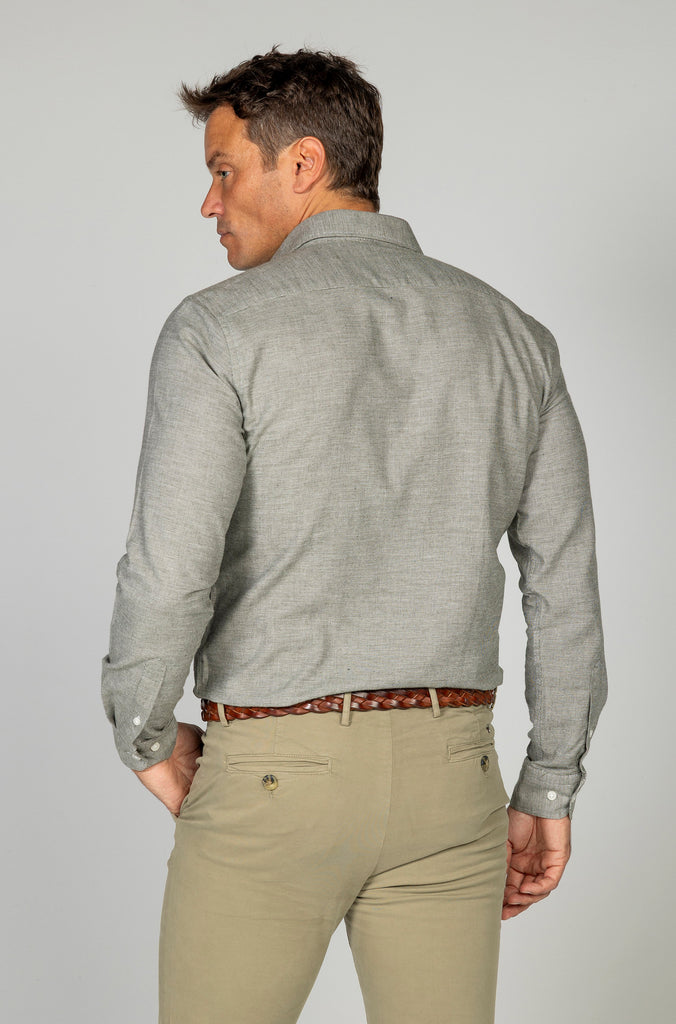Camisa franela pata de gallo verde