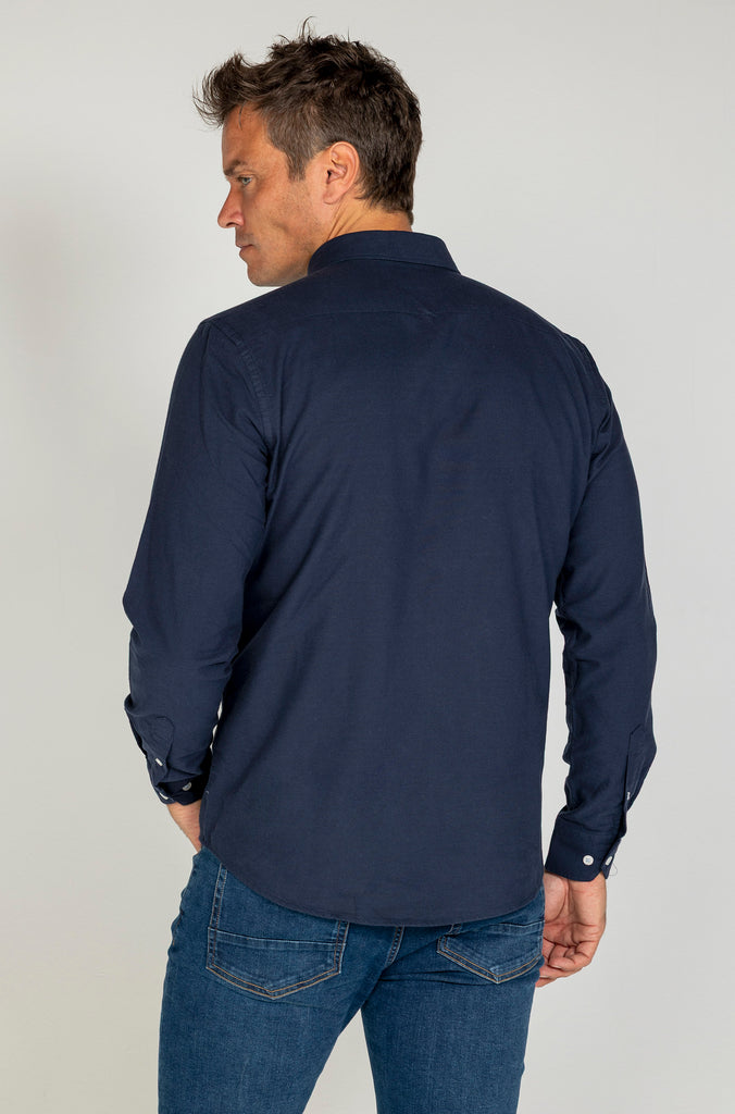 Camisa oxford liso marino