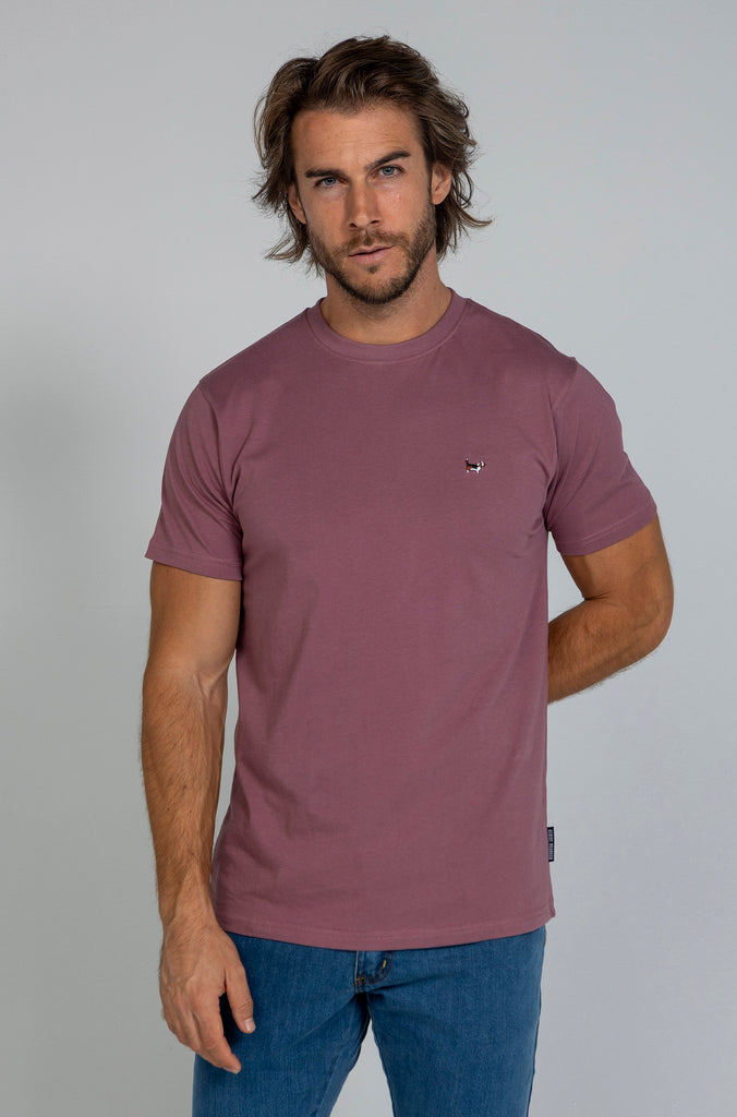 Pack tres camisetas básicas blanca, marino y mauve