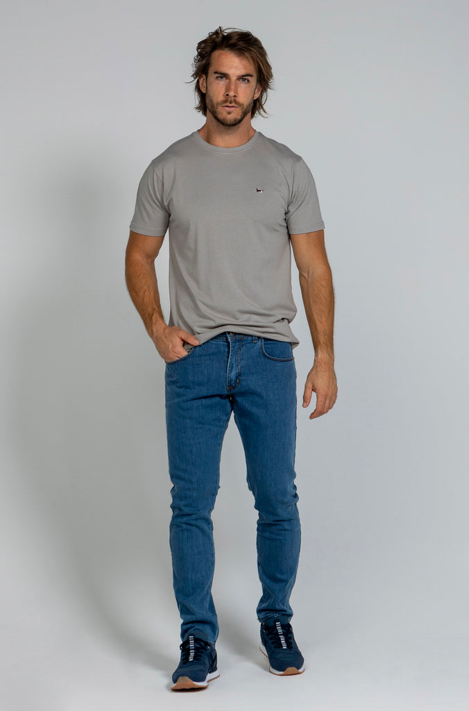 Pack camisetas básicas gris medio y gris plomo