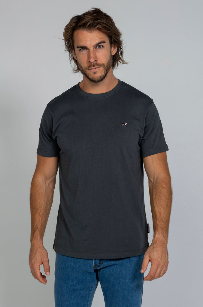 Pack tres camisetas básicas gris plomo, mauve y verde jade
