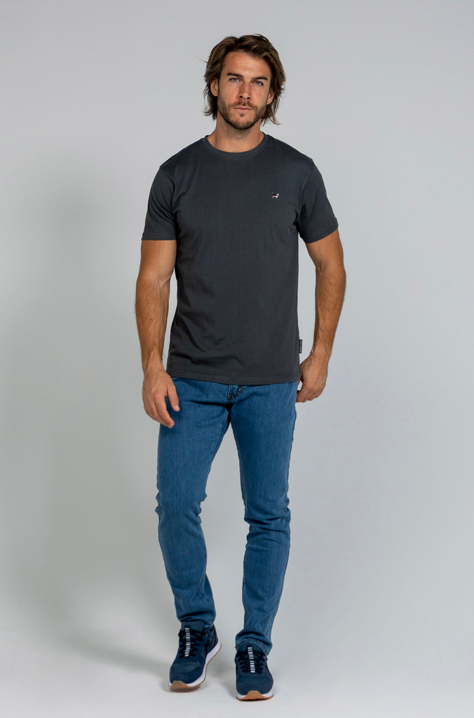 Pack camisetas básicas gris medio y gris plomo