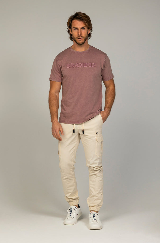 Camiseta Brandon Desgastada Malva