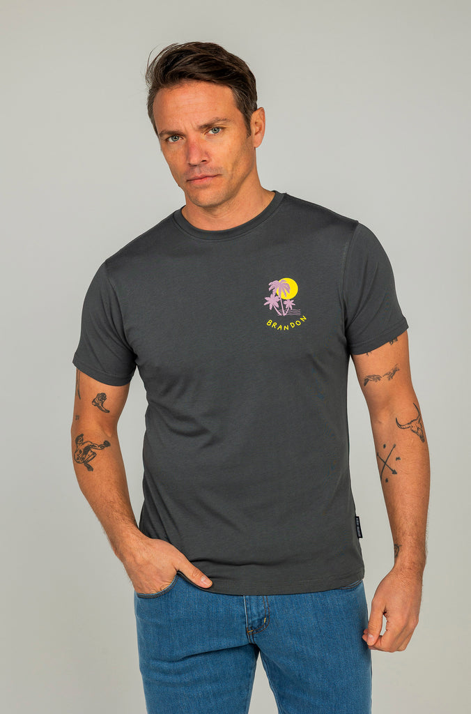Camiseta Summer Vibes Gris Plomo