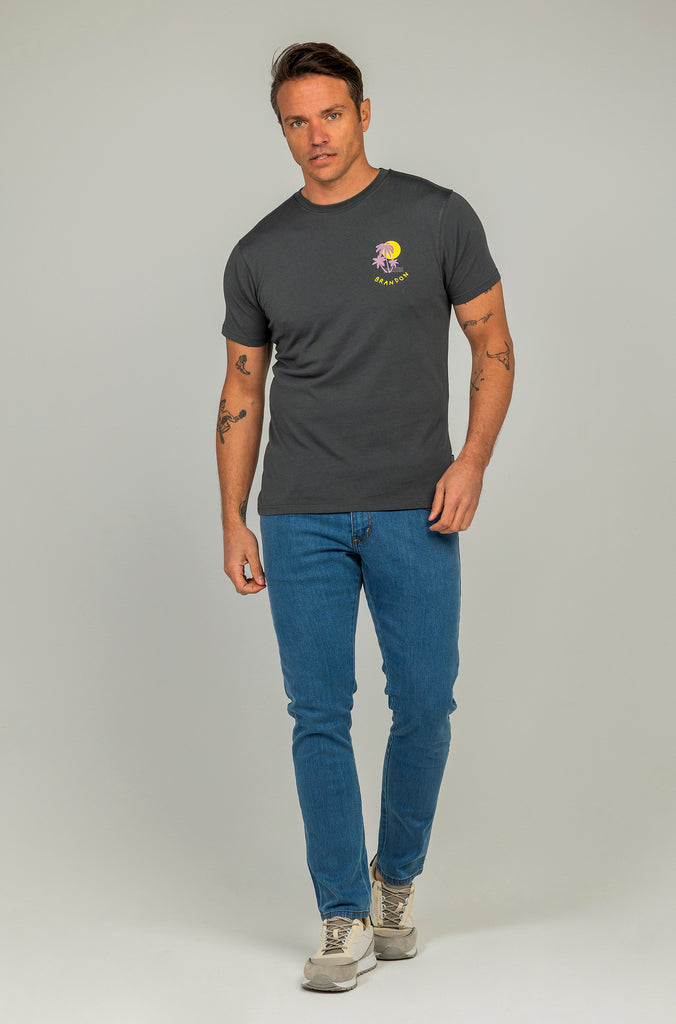 Camiseta Summer Vibes Gris Plomo