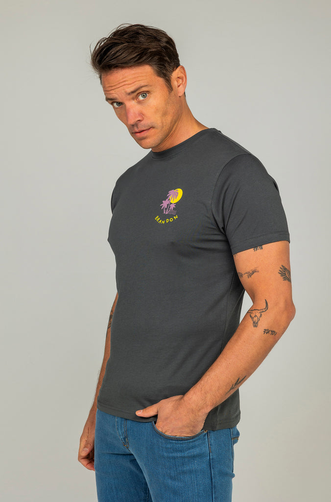 Camiseta Summer Vibes Gris Plomo