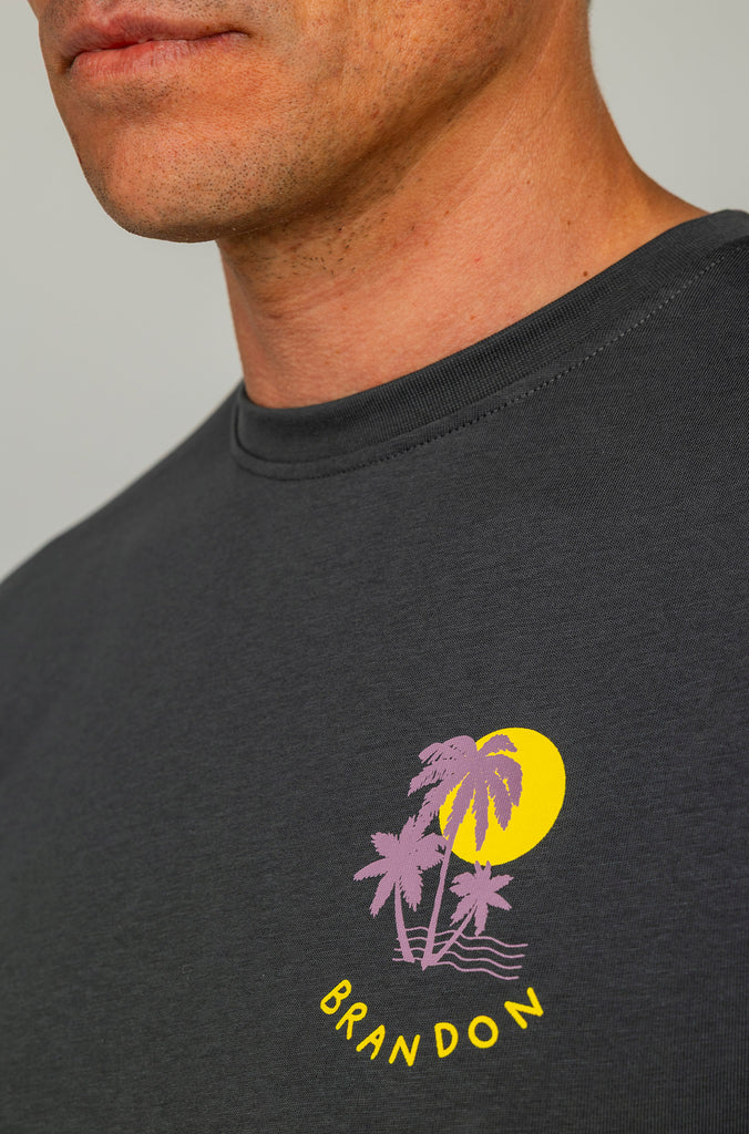 Camiseta Summer Vibes Gris Plomo