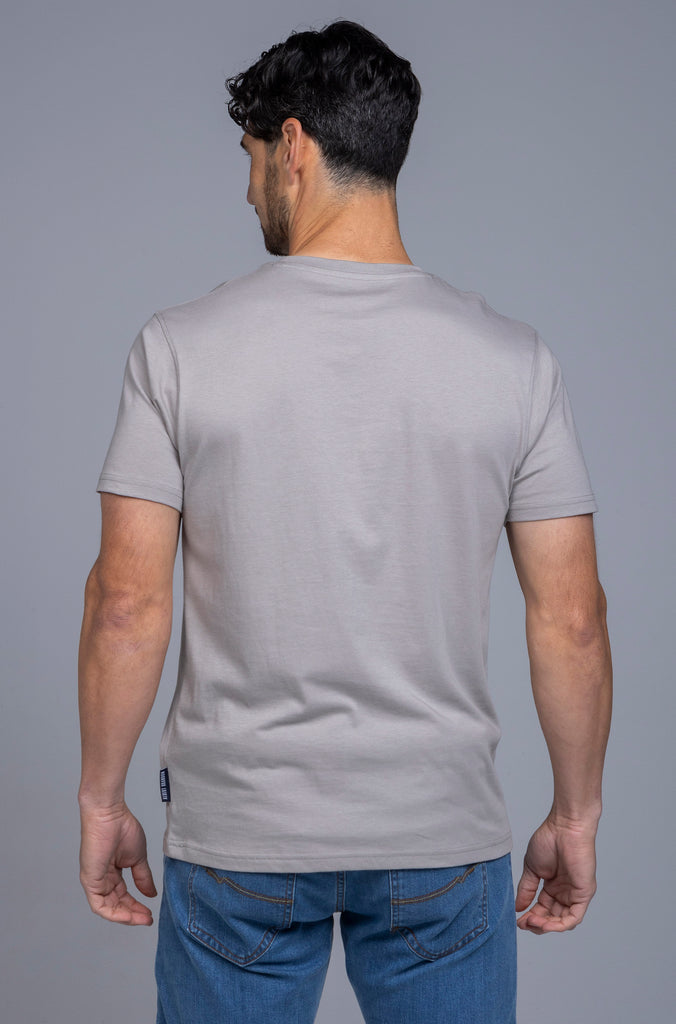 Camiseta Lettering Brandon Club Gris Claro