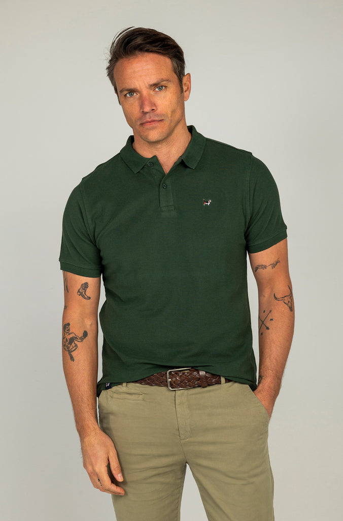 Polo Básico Brandon Verde Botella.