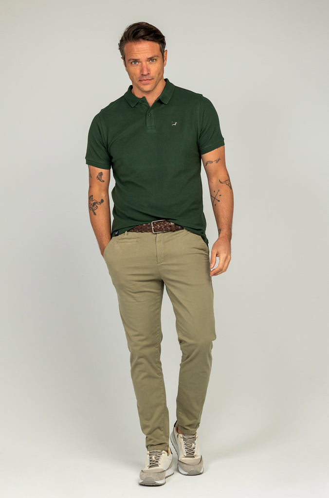 Polo Básico Brandon Verde Botella.