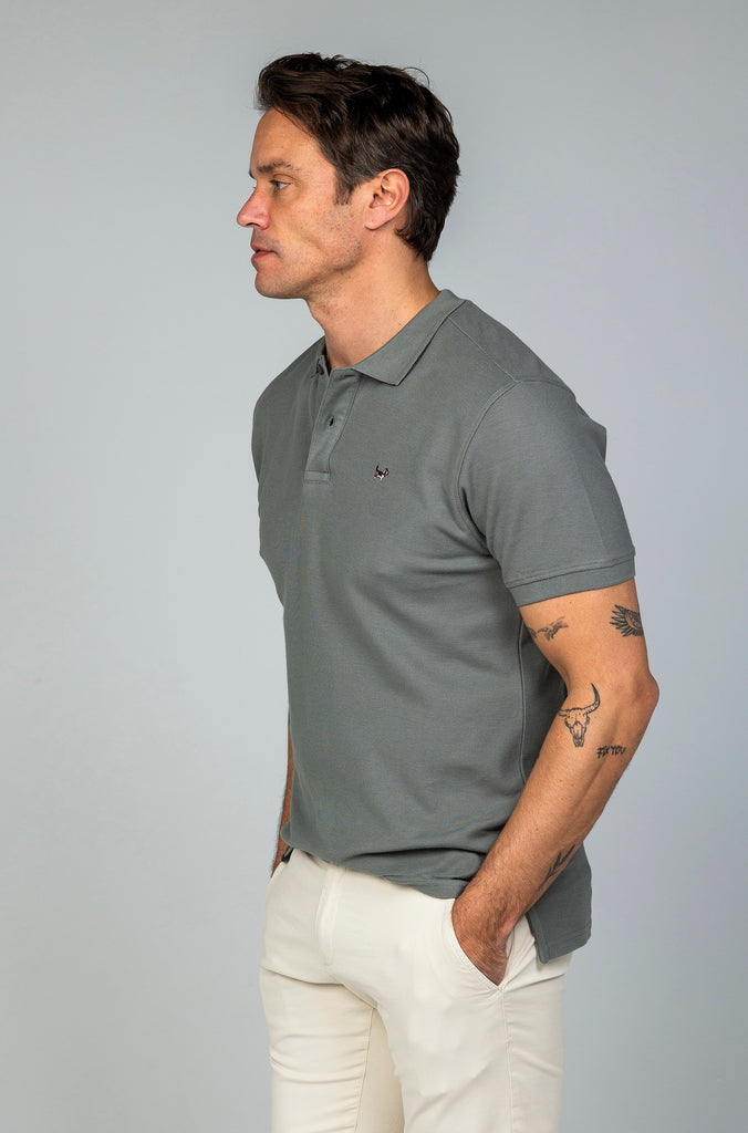 Polo Básico Brandon Gris Plomo