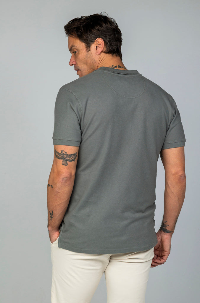 Pack tres polos básicos burgundy, blanco y gris plomo