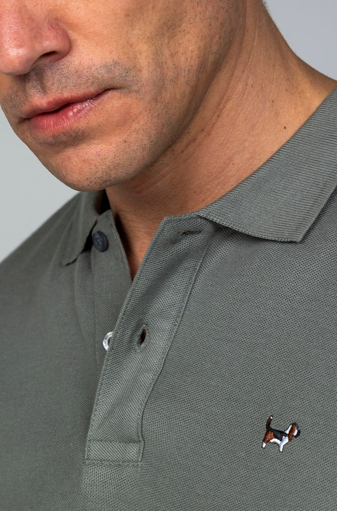 Polo Básico Brandon Gris Plomo