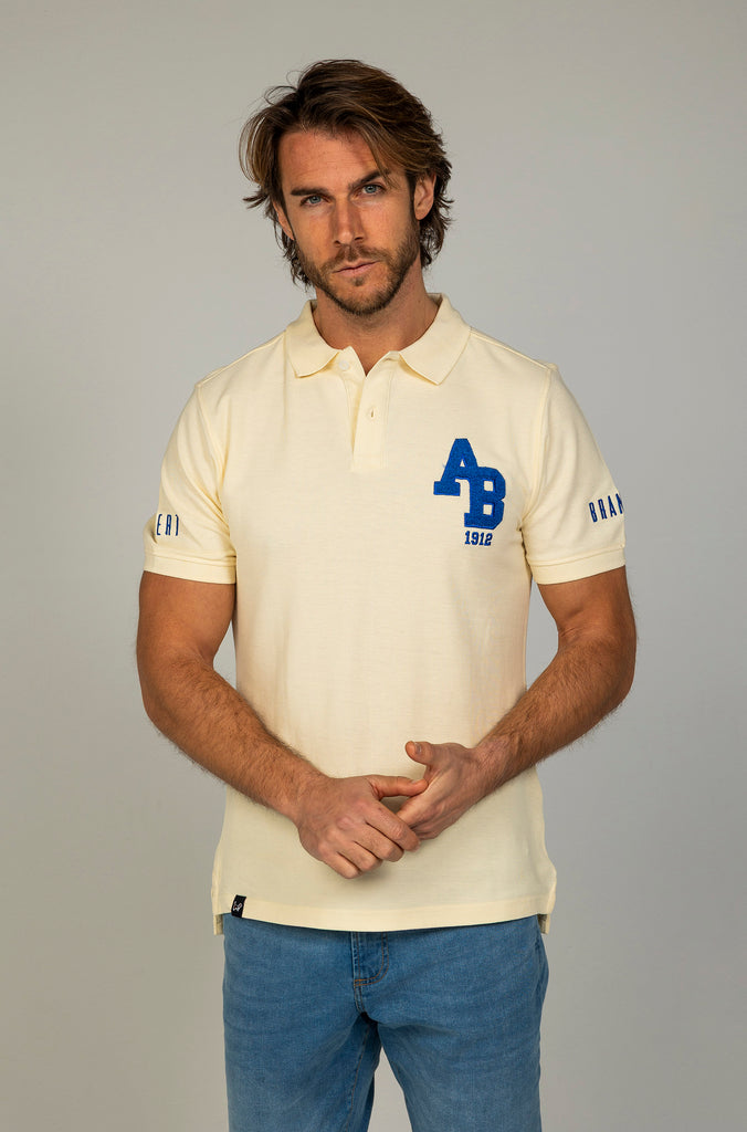 Polo Pique Combinado AB Amarillo Palo