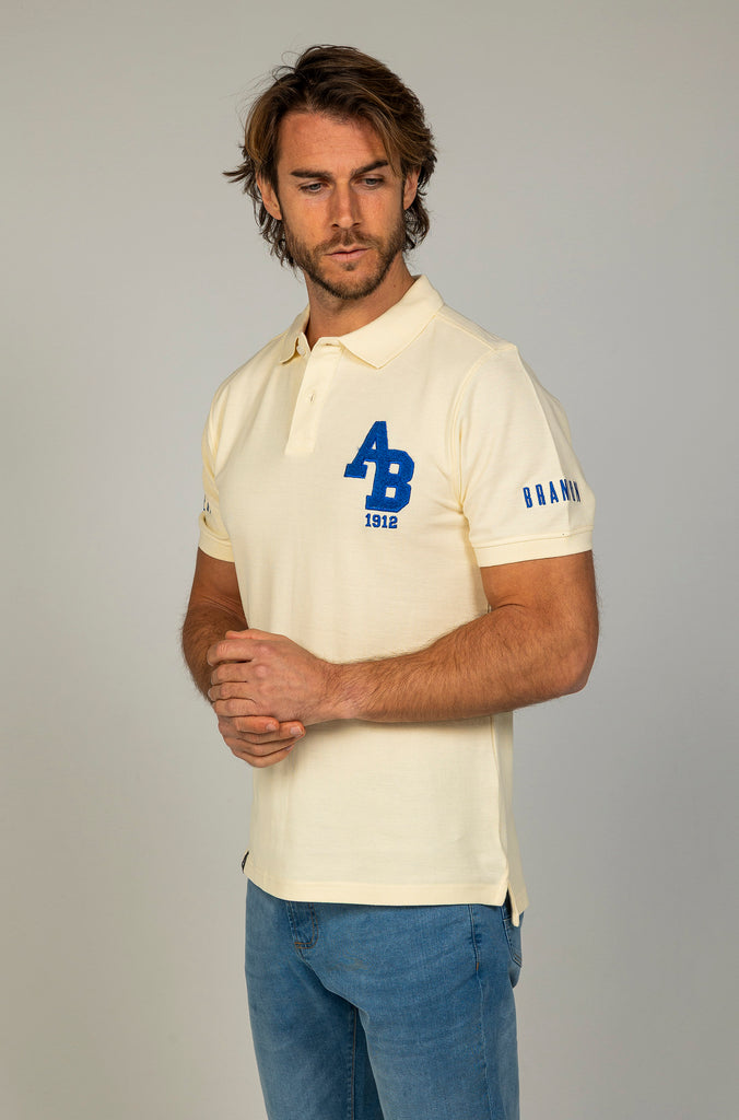 Polo Pique Combinado AB Amarillo Palo