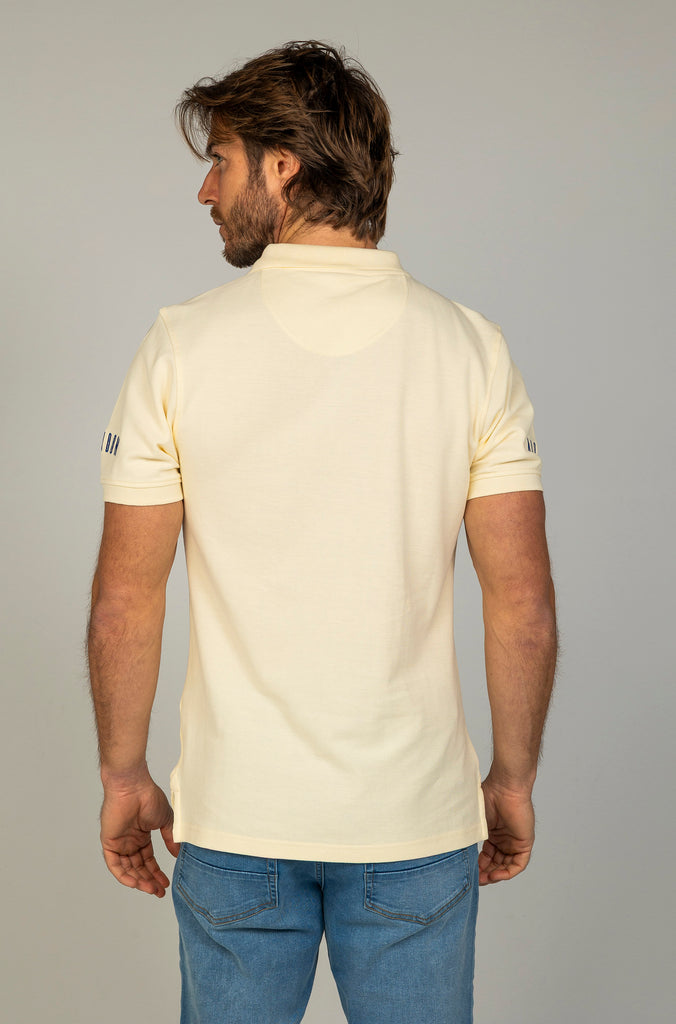 Polo Pique Combinado AB Amarillo Palo
