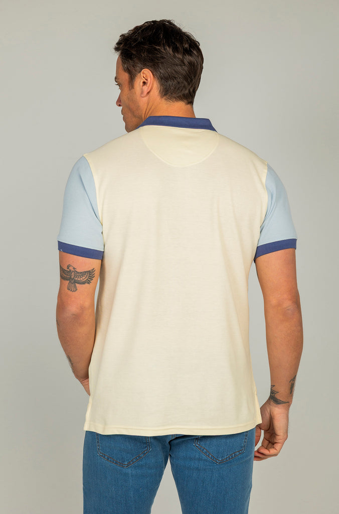 Polo Bicolor Crema