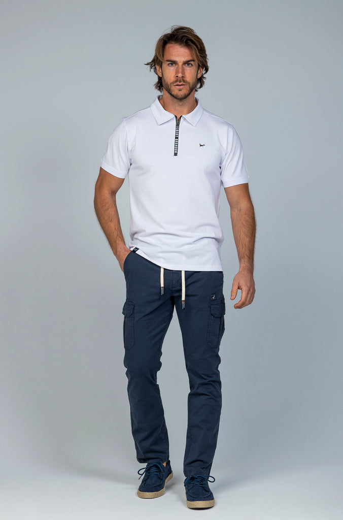 Camiseta Cuello Polo Blanco