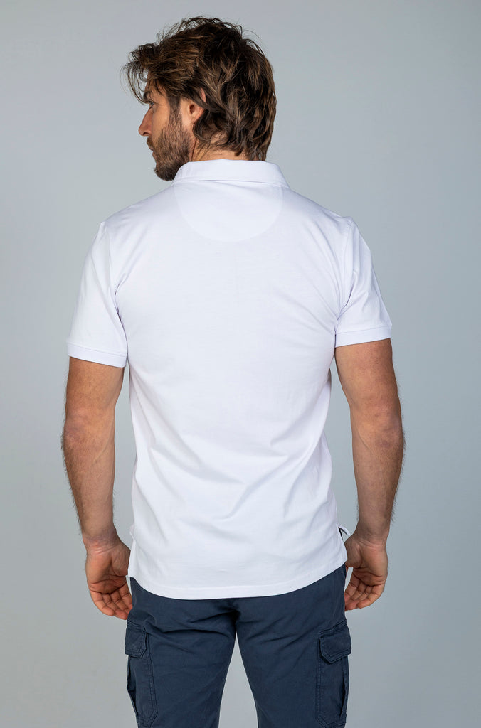 Camiseta Cuello Polo Blanco