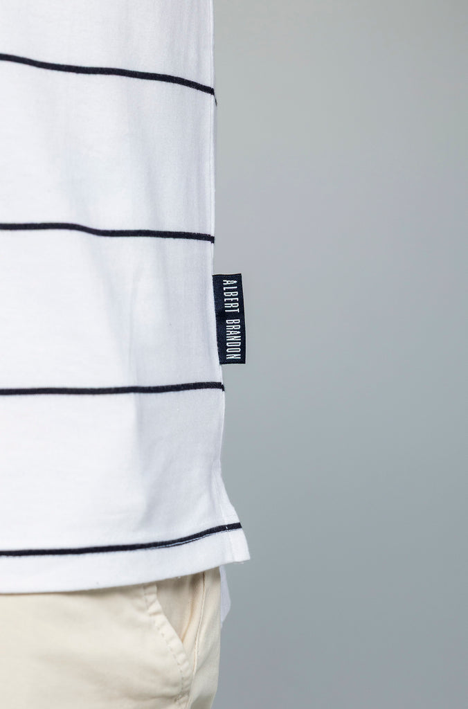 Polo Tricot Raya Marino Fondo Blanco