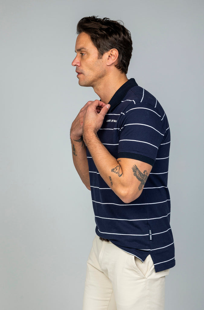 Polo Tricot Raya Blanca Fondo Marino