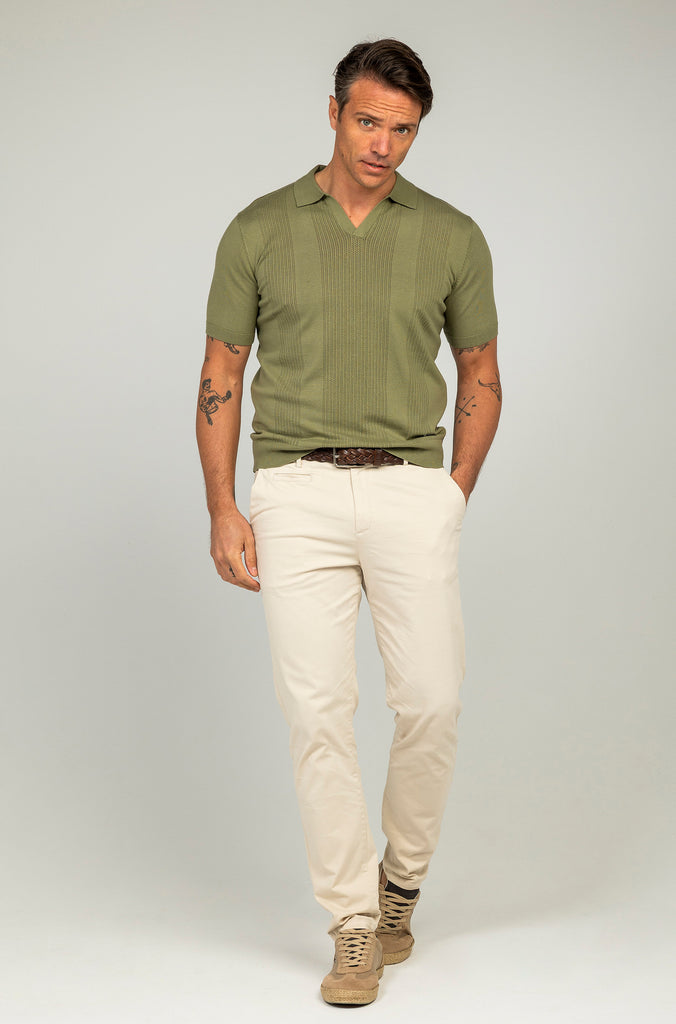 Polo Tricot Calados Kaki
