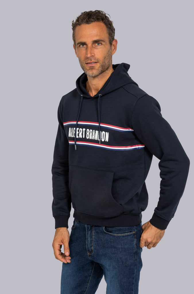 Sudadera Marino Capucha Lineas