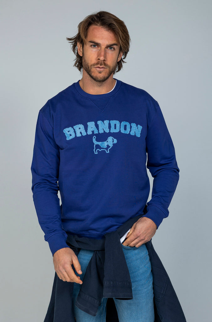 Sudadera Brandon Casual Azul Tinta.