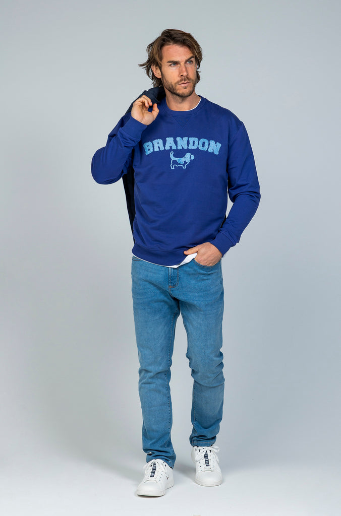 Sudadera Brandon Casual Azul Tinta.