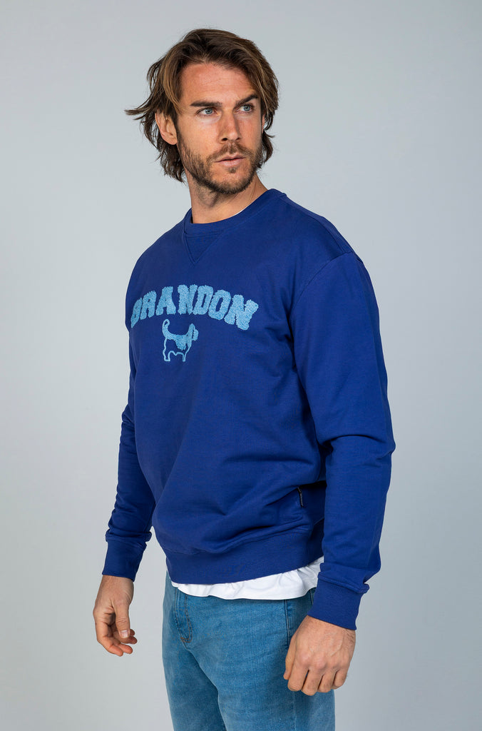 Sudadera Brandon Casual Azul Tinta.