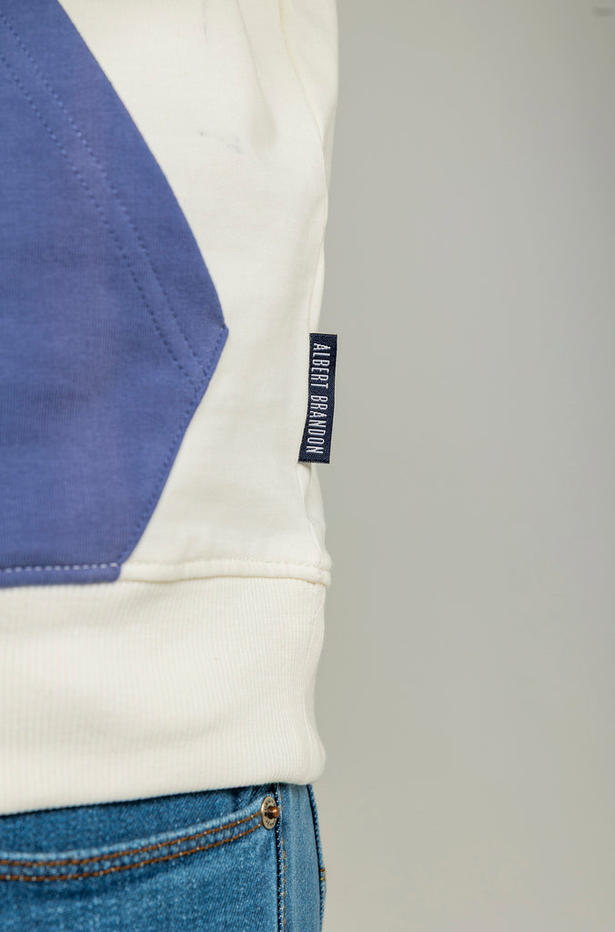 Sudadera Multicolor con Capucha Crema